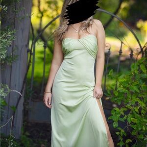 Princess Polly Strapless Light Green Dress